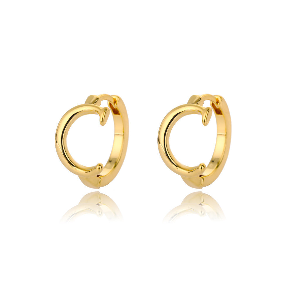Women Stainless Steel Letter A-Z Piercing Earring Fashion Jewelry