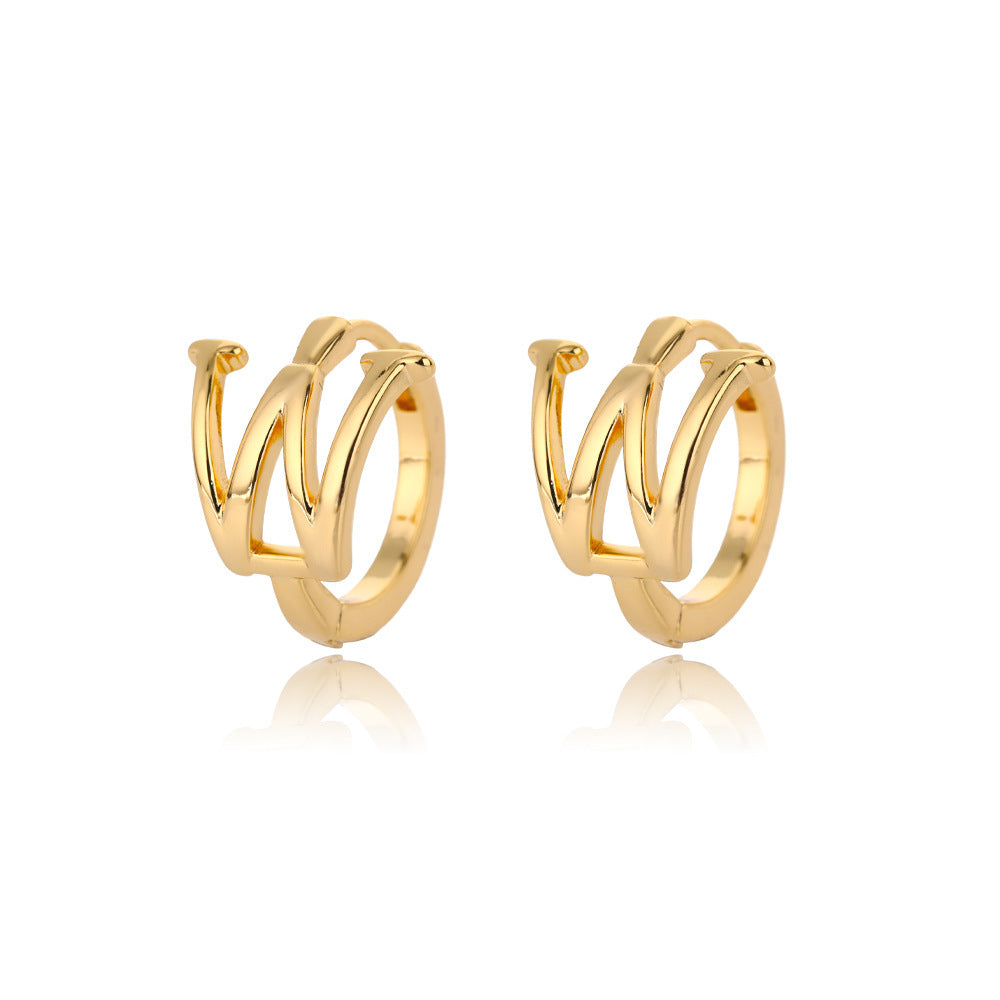 Women Stainless Steel Letter A-Z Piercing Earring Fashion Jewelry